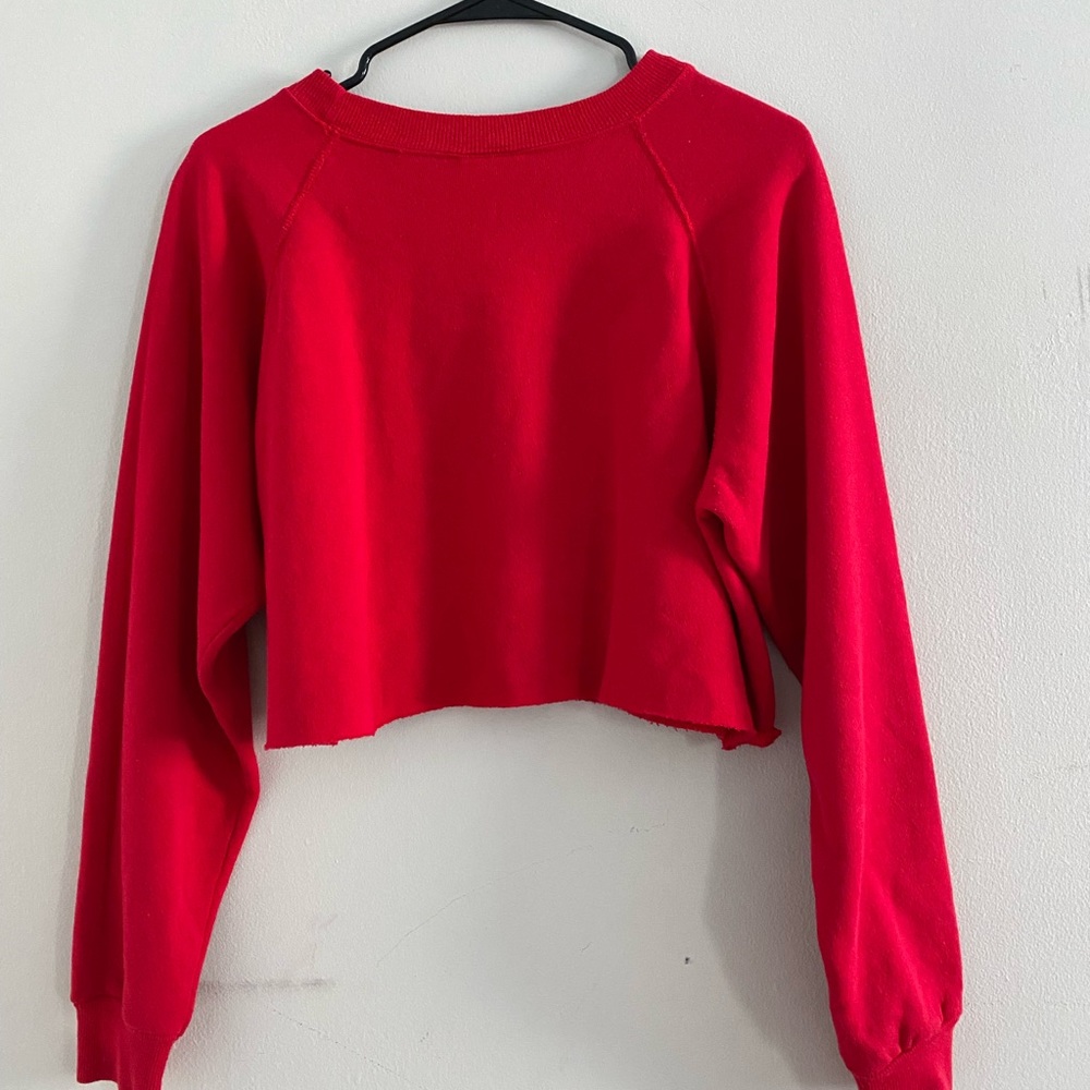 Cropped Red Sweatshirt